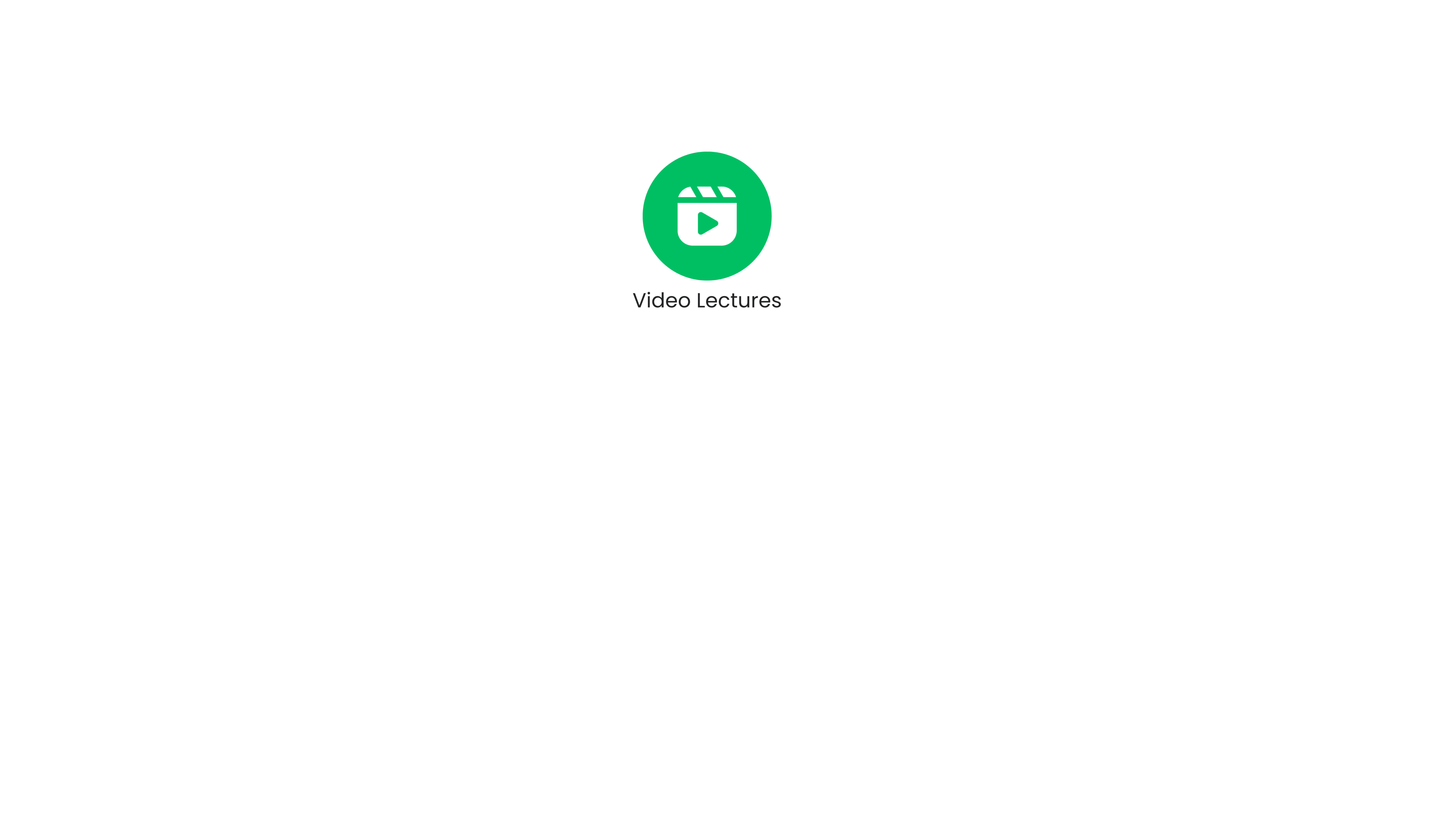 Logo of 'Video Lectures' with a green play icon on a white background