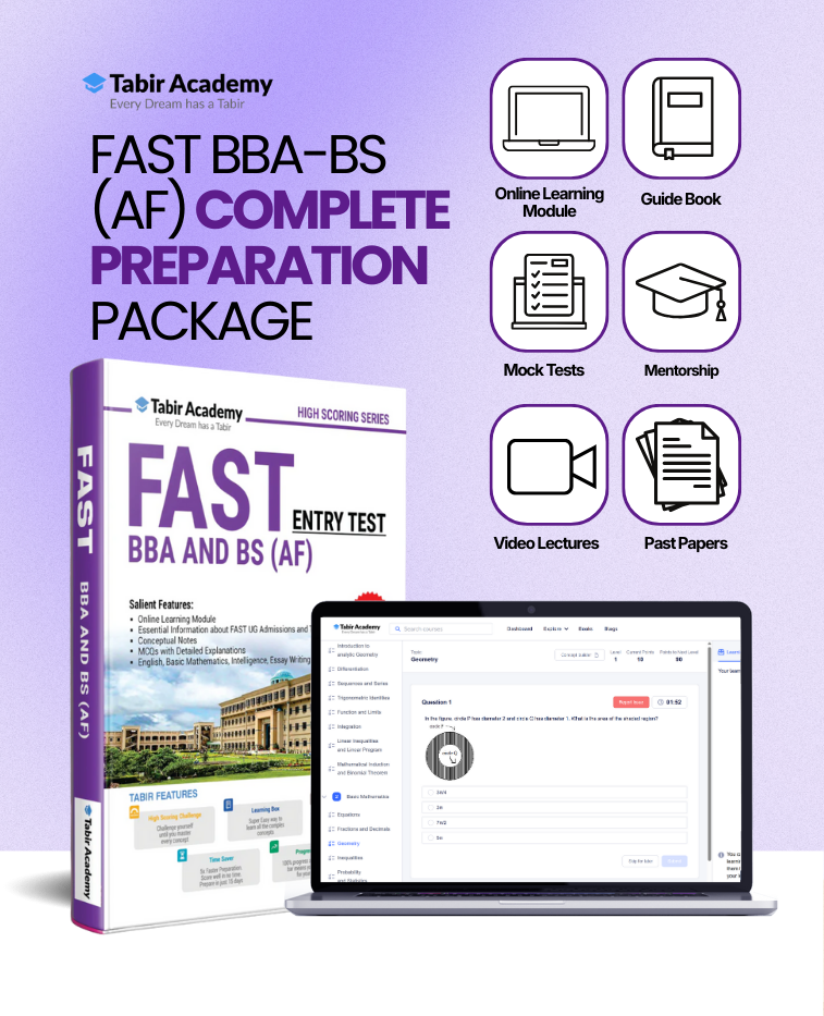 FAST BBA- BS (AF) Entry Test Guide Package