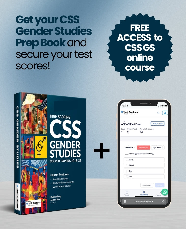 High Scoring CSS Gender Studies Solved Papers Package