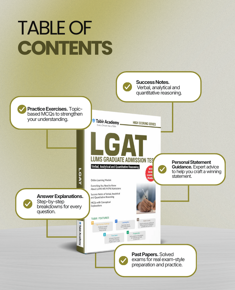 Lgat Master the LGAT (LUMS Graduate Admission Test) – Shop Tabir