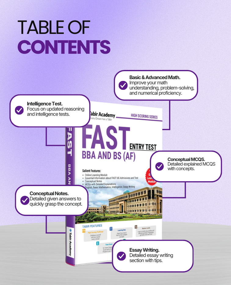 FAST BBA- BS (AF) Entry Test Guide Package
