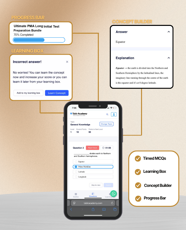 PMA Long Course 156 & 158 Initial Test Guide + Online Learning Module