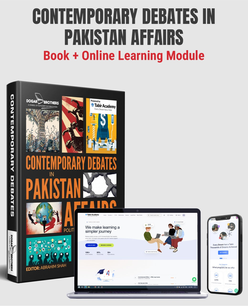 Cover of the CSS Contemporary Debates in Pakistan Affairs Guide Package by Tabir Academy