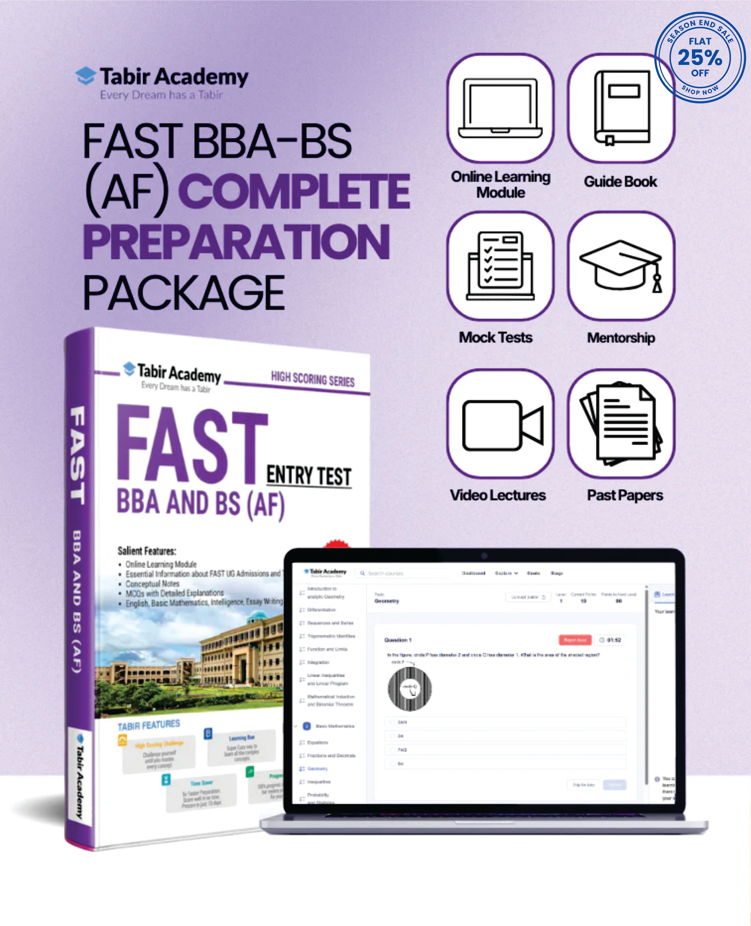 FAST BBA- BS (AF) Entry Test Guide Package