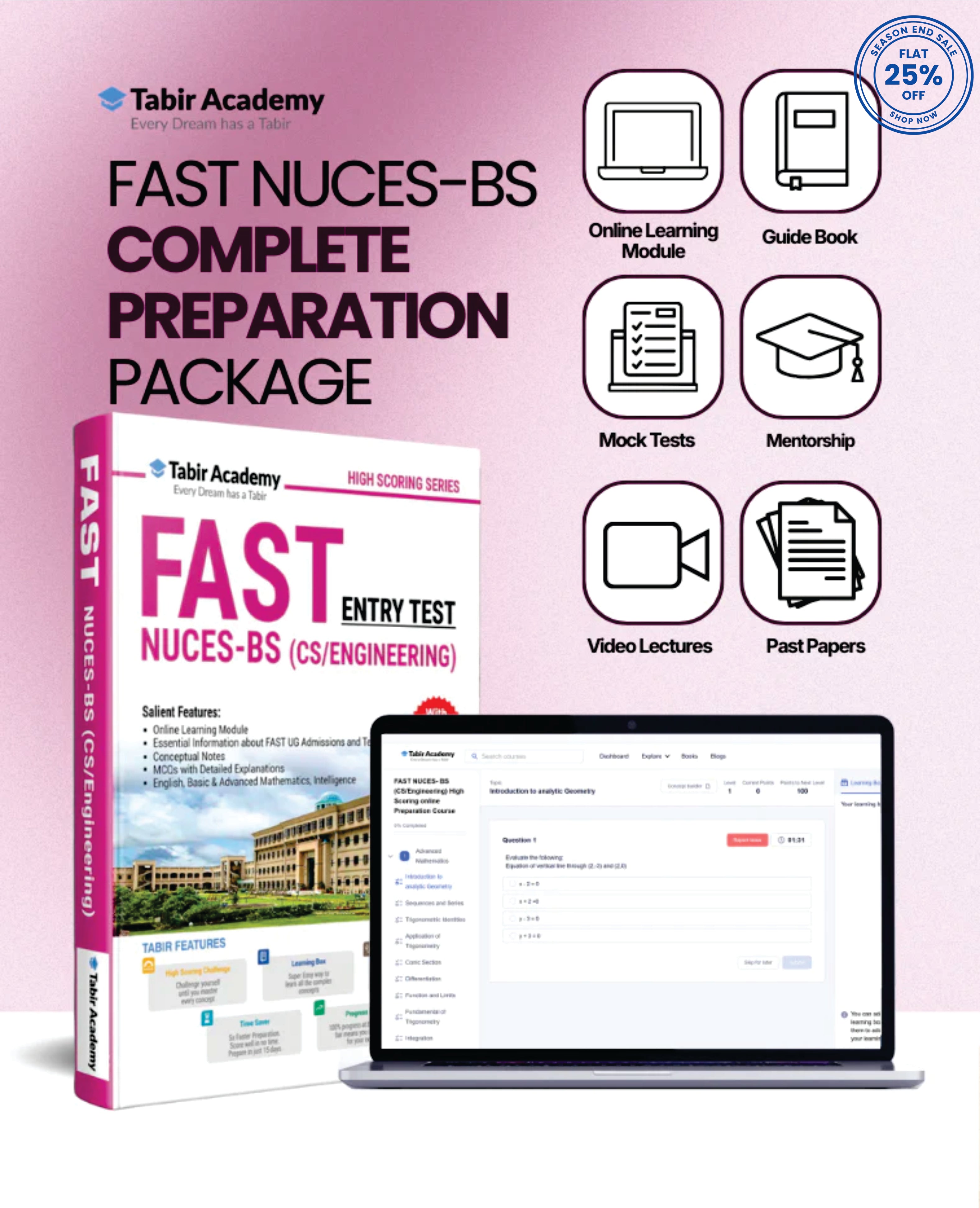 FAST NUCES- BS (CS/Engineering) Entry Test Guide Package