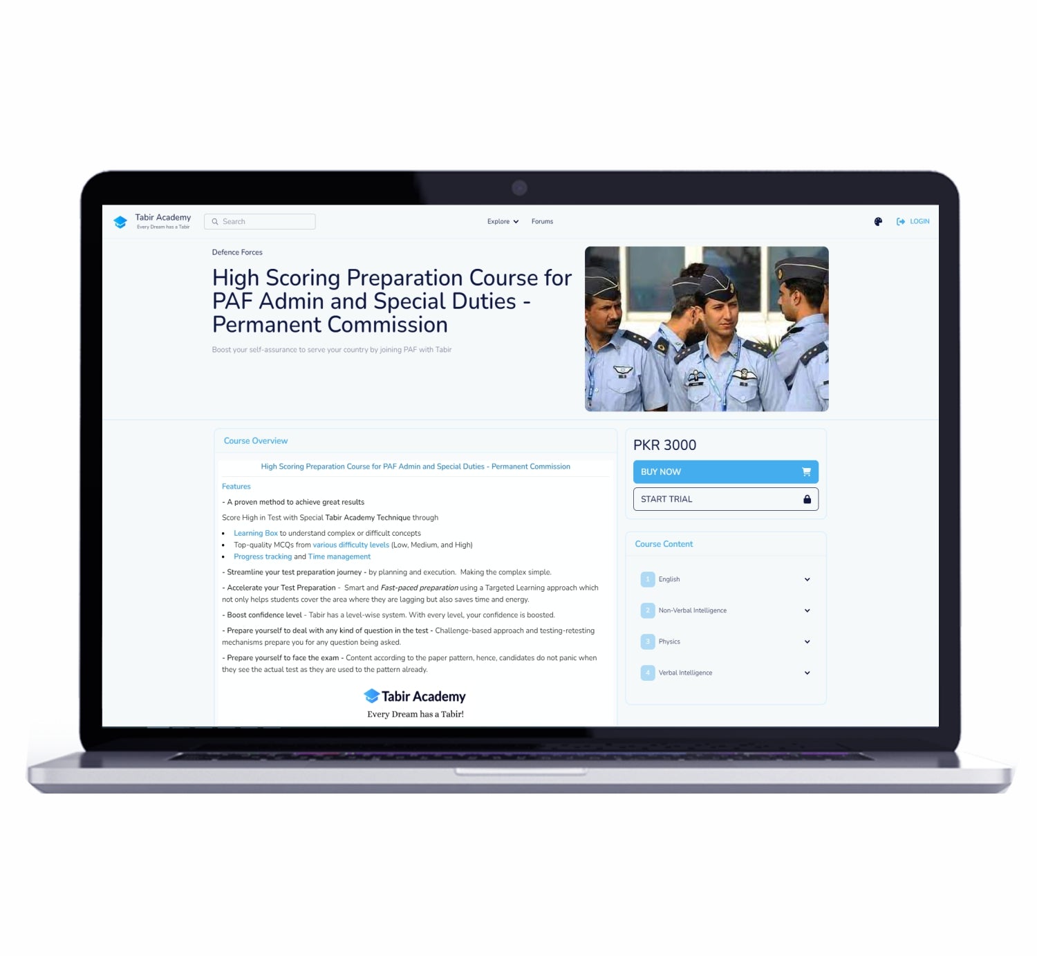 PAF Admin & Special Duties - Permanent Commission Course Guide